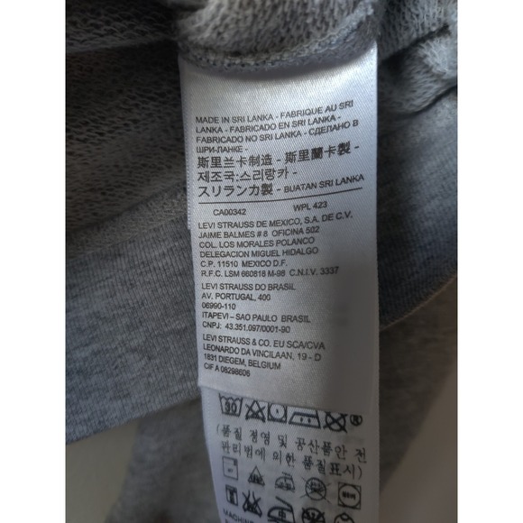 Levis Long Sleeve Sweatshirt  Levis Strauss Batwing Vintage Styled Gray Size‎ S - Picture 8 of 8